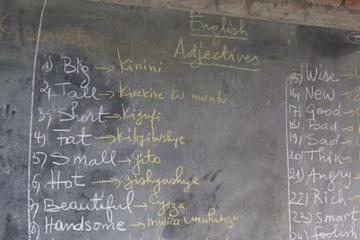 Words on a blackboard