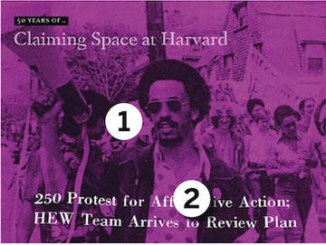 Claiming Space at Harvard Card 1